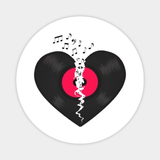 Broken Heart LP Vinyl Record Flying Notes Magnet